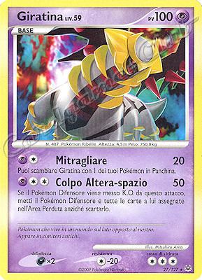 027 / 127 Giratina LIV.59 rara (IT) -NEAR MINT-