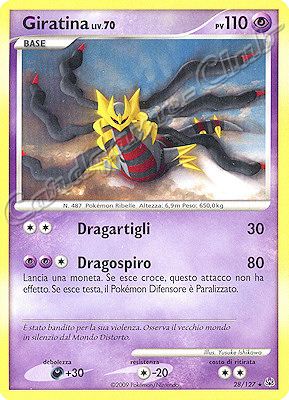 028 / 127 Giratina LIV.70 rara (IT) -NEAR MINT-
