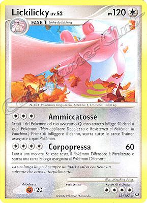 033 / 127 Lickilicky LIV.52 rara (IT) -NEAR MINT-