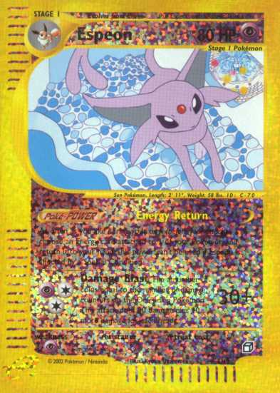 06/12 Espeon MAXI foil reverse (EN) -NEAR MINT-
