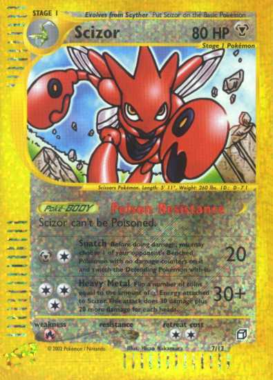 07/12 Scizor MAXI foil reverse (EN) -NEAR MINT-