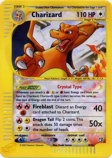 09/12 Charizard MAXI foil reverse (EN) -NEAR MINT-