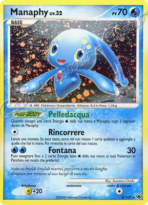 008 / 100 Manaphy LIV.32 rara foil (IT) -NEAR MINT-