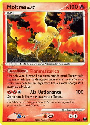 010 / 100 Moltres LIV.47 rara foil (IT) -NEAR MINT-