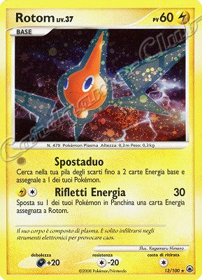013 / 100 Rotom LIV.37 rara foil (IT) -NEAR MINT-