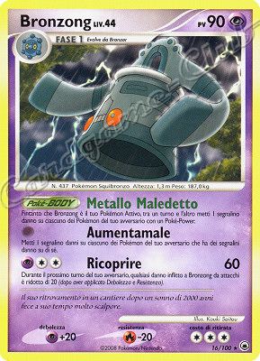 016 / 100 Bronzong LIV.44 rara (IT) -NEAR MINT-