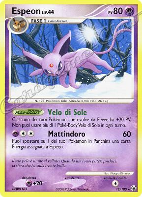 018 / 100 Espeon LIV.44 rara (IT) -NEAR MINT-
