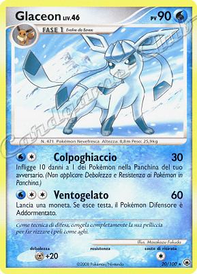 020 / 100 Glaceon LIV.46 rara (IT) -NEAR MINT-