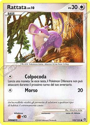 103 / 132 Rattata LIV.10 comune (IT) -NEAR MINT-