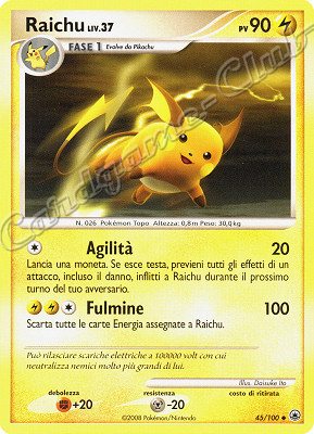 045 / 100 Raichu LIV.37 non comune (IT) -NEAR MINT-