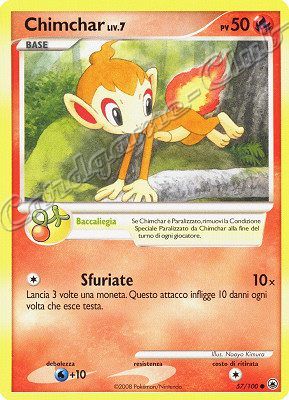 057 / 100 Chimchar LIV.7 comune (IT) -NEAR MINT-