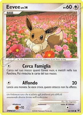 062 / 100 Eevee LIV.14 comune (IT) -NEAR MINT-