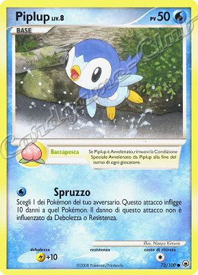 072 / 100 Piplup LIV.8 comune (IT) -NEAR MINT-