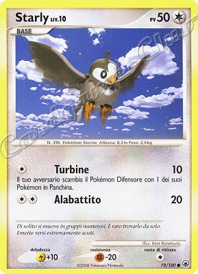 075 / 100 Starly LIV.10 comune (IT) -NEAR MINT-