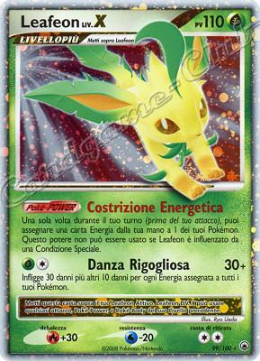 099 / 100 Leafeon LIV.X rara livello X foil (IT) -NEAR MINT-