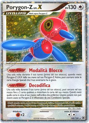 100 / 100 Porygon-Z LIV.X rara livello X foil (IT) -NEAR MINT-