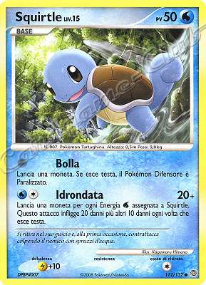 112 / 132 Squirtle LIV.15 comune (IT) -NEAR MINT-