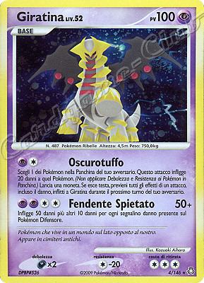 004 / 146 Giratina LIV.52 rara foil (IT) -NEAR MINT-