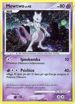 011 / 146 Mewtwo LIV.42 rara foil (IT) -NEAR MINT-