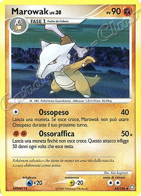 063 / 146 Marowak LIV.30 non comune (IT) -NEAR MINT-