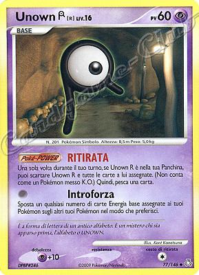 077 / 146 Unown R LIV.16 non comune (IT) -NEAR MINT-