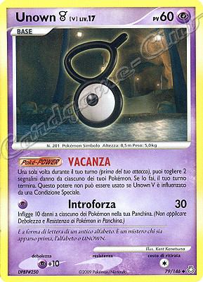 079 / 146 Unown V LIV.17 non comune (IT) -NEAR MINT-