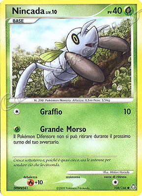 108 / 146 Nincada LIV.10 comune (IT) -NEAR MINT-