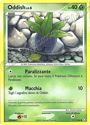 111 / 146 Oddish LIV.6 comune (IT) -NEAR MINT-