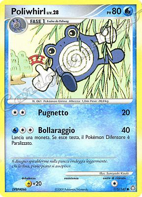 115 / 146 Poliwhirl LIV.28 comune (IT) -NEAR MINT-