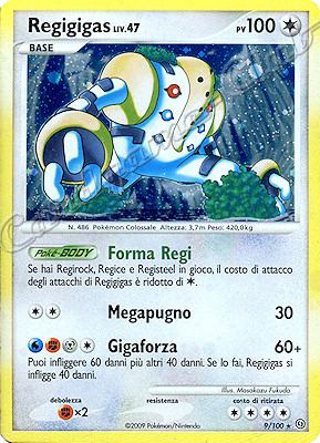 009 / 100 Regigigas LV.47 rara foil (IT) -NEAR MINT-