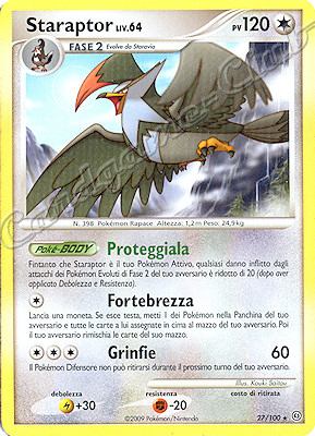 027 / 100 Staraptor LV.64 rara (IT) -NEAR MINT-