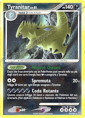 030 / 100 Tyranitar LV.61 rara (IT) -NEAR MINT-