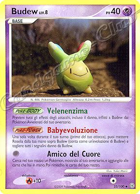 033 / 100 Budew LV.8 non comune (IT) -NEAR MINT-