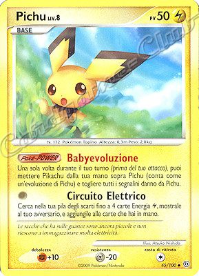 045 / 100 Pichu LV.8 non comune (IT) -NEAR MINT-
