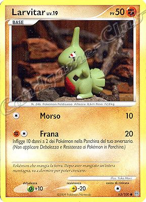 063 / 100 Larvitar LV.19 comune (IT) -NEAR MINT-