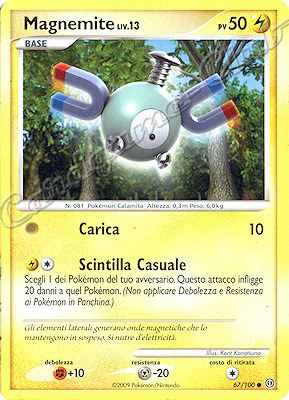 067 / 100 Magnemite LV.13 comune (IT) -NEAR MINT-