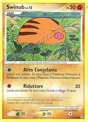 077 / 100 Swinub LV.12 comune (IT) -NEAR MINT-