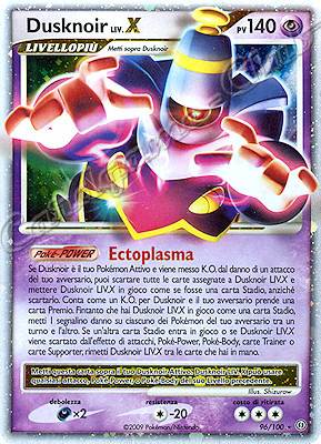 096 / 100 Dusknoir LV.X rara livello X foil (IT) -NEAR MINT-