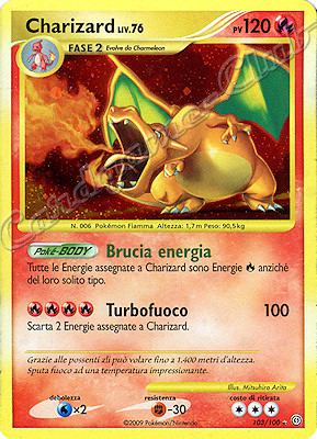 103 / 100 Charizard LV.76 rara parallela foil (IT) -NEAR MINT-