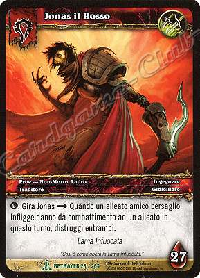 BETRAYER 028 / 264 Jonas il Rosso non comune -NEAR MINT-