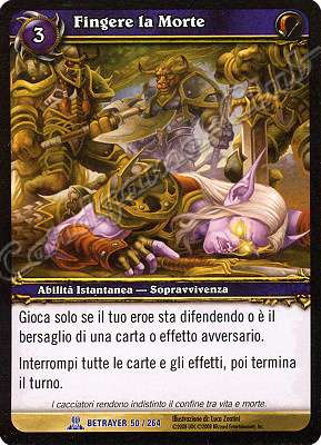 BETRAYER 050 / 264 Fingere la Morte rara -NEAR MINT-