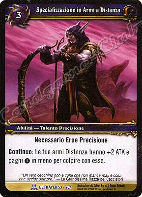 BETRAYER 053 / 264 Specializzazione in Armi a Distanza rara -NEAR MINT-