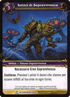 BETRAYER 056 / 264 Istinti di Sopravvivenza rara -NEAR MINT-