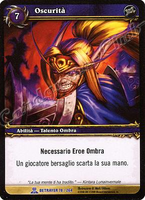 BETRAYER 078 / 264 Oscurita' rara -NEAR MINT-