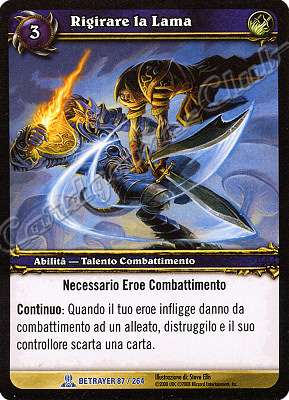 BETRAYER 087 / 264 Rigirare la Lama rara -NEAR MINT-