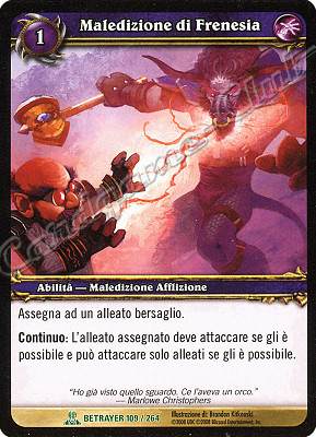 BETRAYER 109 / 264 Maledizione di Frenesia non comune -NEAR MINT-
