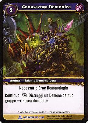 BETRAYER 110 / 264 Conoscenza Demoniaca rara -NEAR MINT-