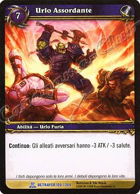 BETRAYER 120 / 264 Urlo Assordante rara -NEAR MINT-