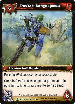 BETRAYER 172 / 264 Ras'fari Sanguepazzo non comune -NEAR MINT-