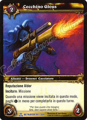 BETRAYER 191 / 264 Cecchino Glous rara -NEAR MINT-